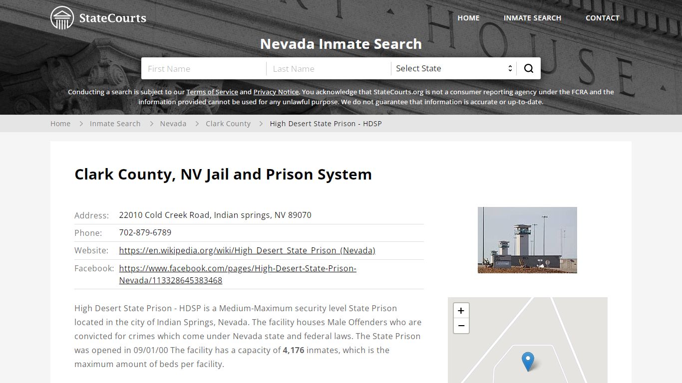 High Desert State Prison - HDSP Inmate Records Search ...